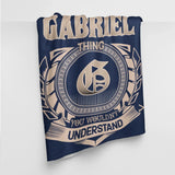 Personalized Name Blanket with Initial - It’s A Name Thing - Crest Style-22