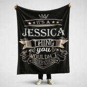 Custom Name Blanket - It's A Name Thing - Vintage Typography