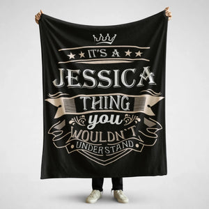 Custom Name Blanket - It's A Name Thing - Vintage Typography11