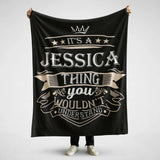 Custom Name Blanket - It's A Name Thing - Vintage Typography