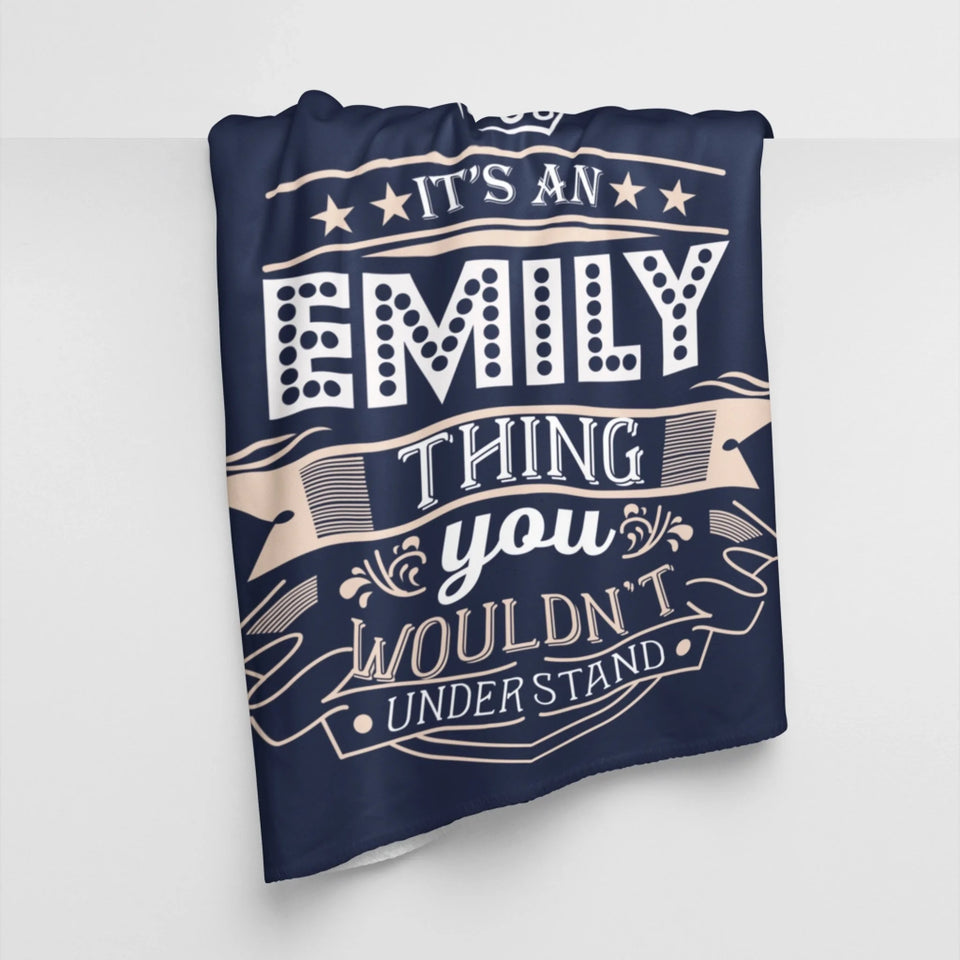 Custom Name Blanket - It's A Name Thing - Vintage Typography-456