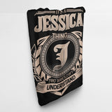 Personalized Name Blanket with Initial - It’s A Name Thing - Crest Style-333
