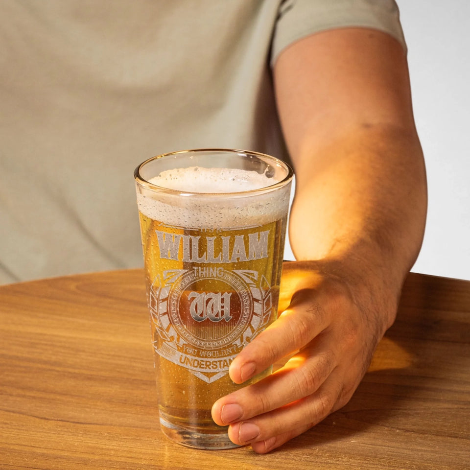 Personalized Name 16oz Glass Cup - It's A Name Thing