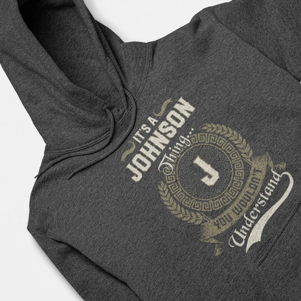 Custom Name and Initial Hoodie - It’s A Name Thing - Vintage Crest Style Front