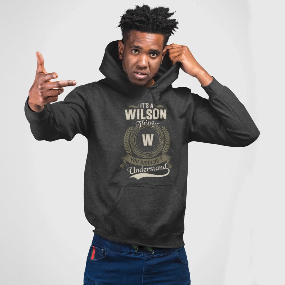 Custom Name and Initial Hoodie - It’s A Name Thing - Vintage Crest Style Front11