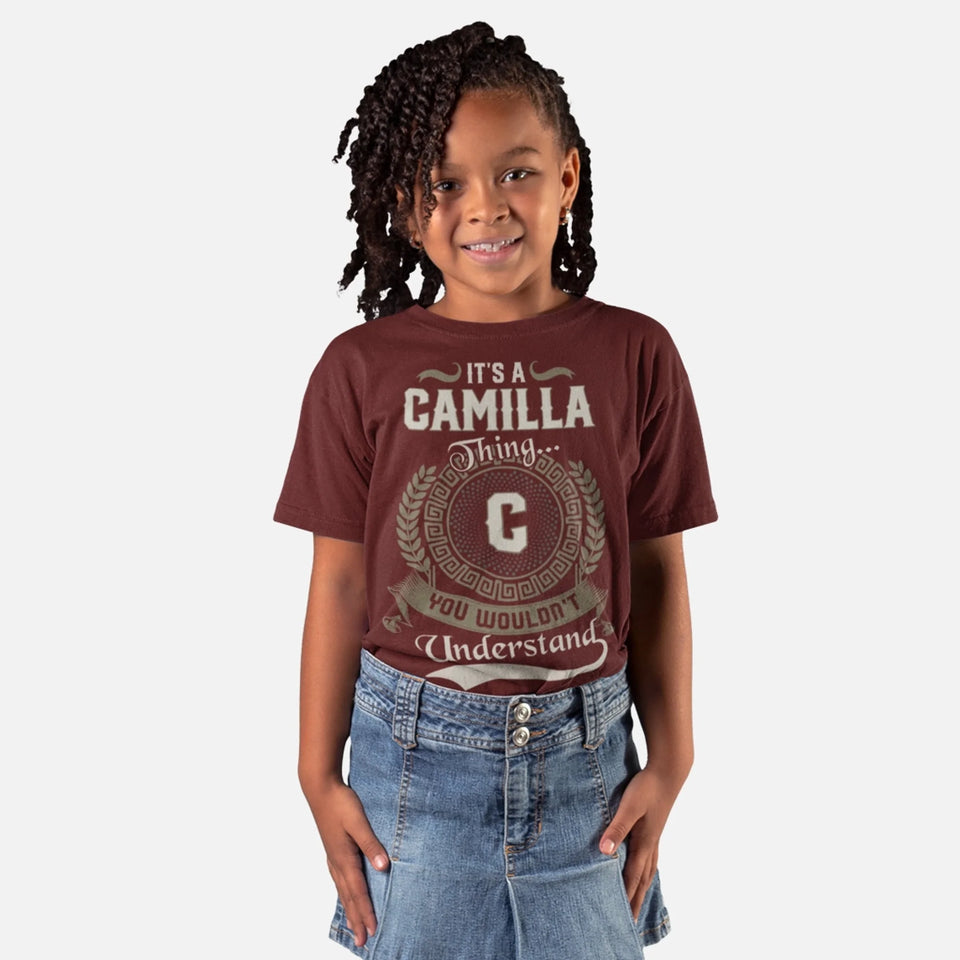 Custom Name Youth T-Shirt - It’s A Name Thing - Vintage Crest Style4