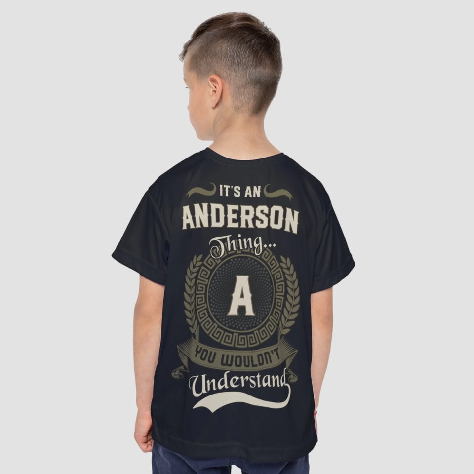 Custom Name Youth T-Shirt - It’s A Name Thing - Vintage Crest Style1