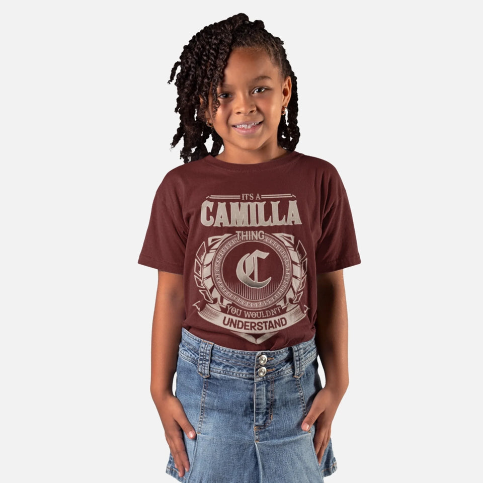 Custom Name Youth T-Shirt - It’s A Name Thing - Vintage Crest Style4