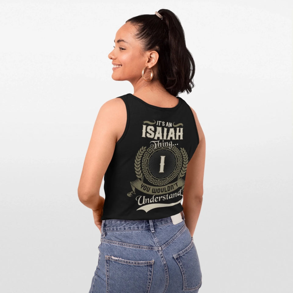 Personalized Name Unisex Jersey Tank - It's A Name Thing - Vintage Crest Style-1