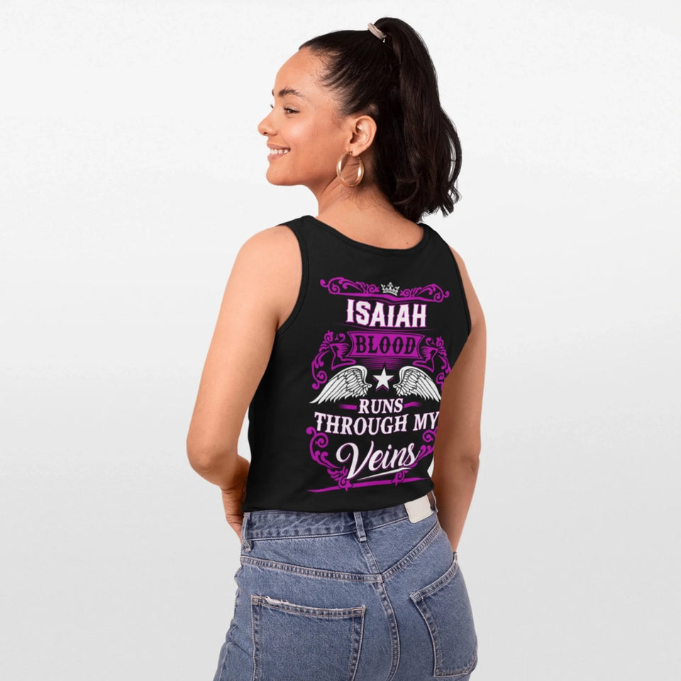 Personalized Name Jersey Tank - Runs Through My Veins1