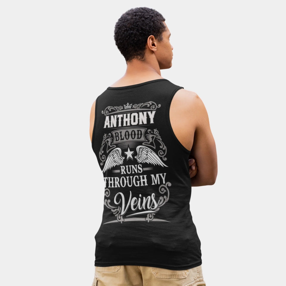 Personalized Name Jersey Tank - Runs Through My Veins-5
