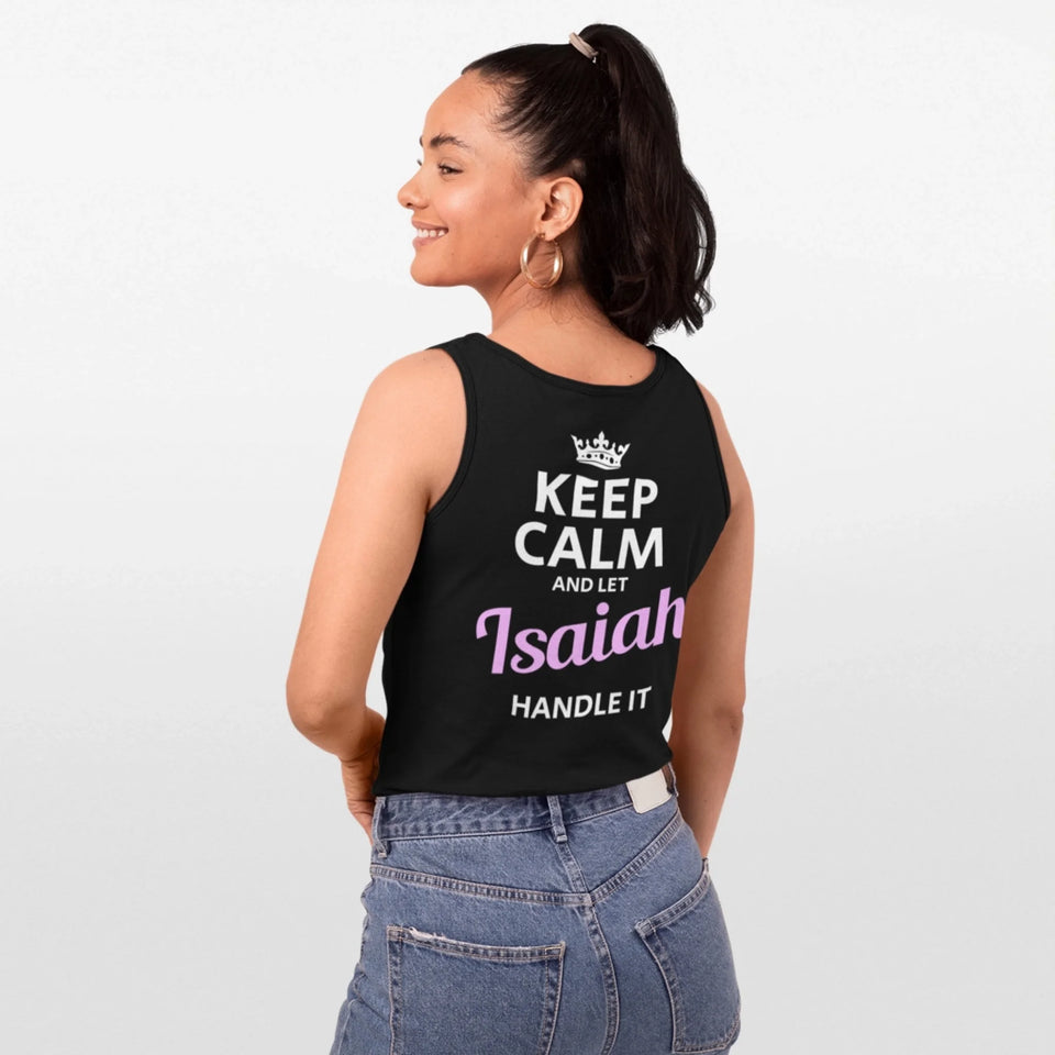 Personalized Name Jersey Tank - Keep Calm And Let Name Handle It-6
