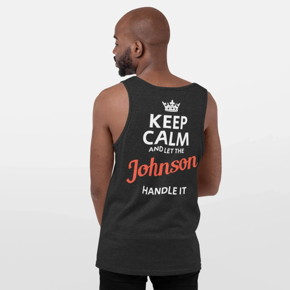 Personalized Name Jersey Tank - Keep Calm And Let Name Handle It-3