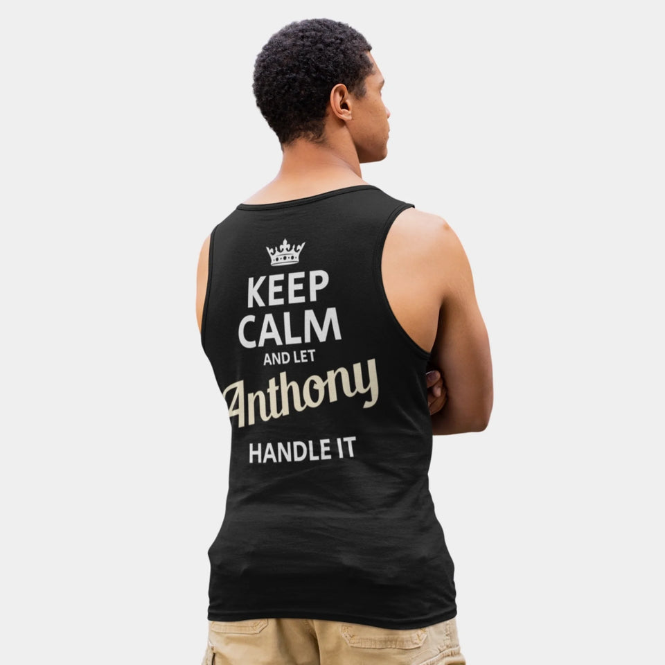 Personalized Name Jersey Tank - Keep Calm And Let Name Handle It-5