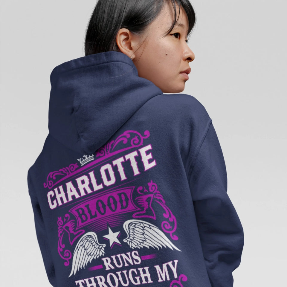 Personalized Name Hoodie - Runs Through My Veins