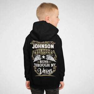 Personalized Name Youth Hoodie - Runs Through My Veins-11