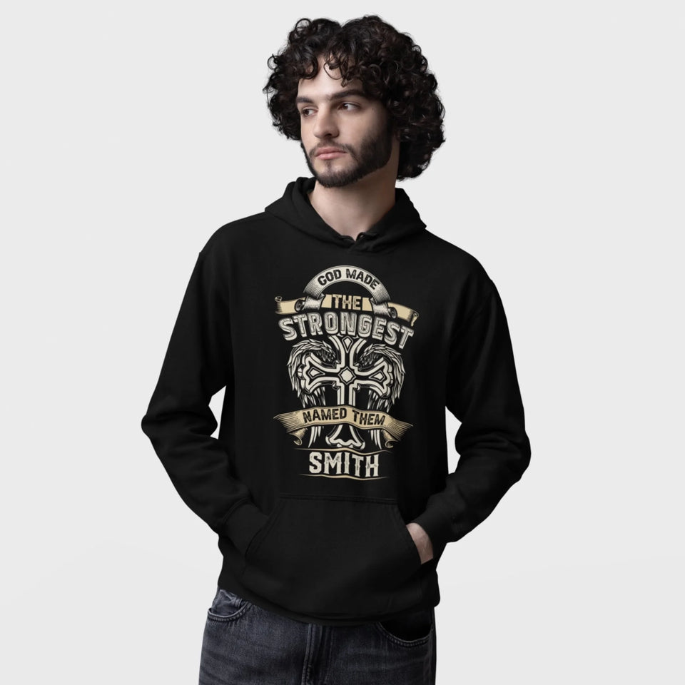 Personalized Name Hoodie - God Made The Strongest Named Them