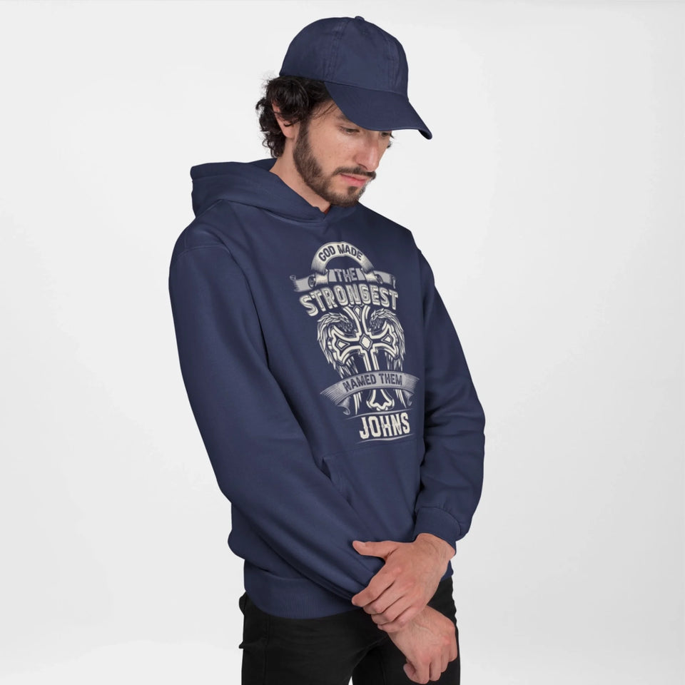 Personalized Name Hoodie - God Made The Strongest Named Them-7