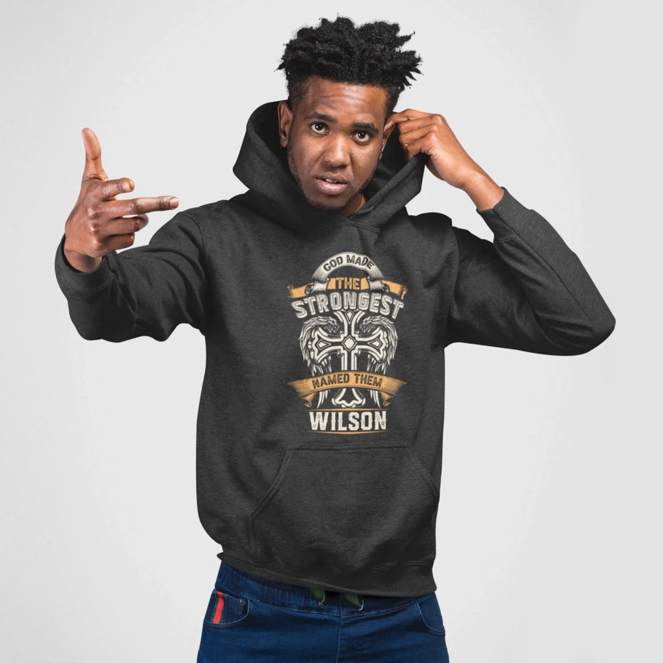 Personalized Name Hoodie - God Made The Strongest Named Them-0