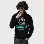 Custom Name Hoodie - Keep Calm and Let The Last Name Handle It - Front