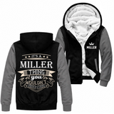 Personalized Name Fleece Zip Hoodie - It’s A Name Thing - Vintage Typography