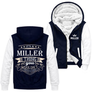 Personalized Name Fleece Zip Hoodie - It’s A Name Thing - Vintage Typography