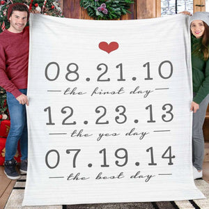 Anniversary Gift for Him or Her, Husband, Wife Couple Gift Fleece/Sherpa Blanket
