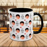 Best Grandpa Ever Accent Mug – Custom Baby Face Photo Coffee Cup – Father's Day Gift for Grandpa