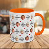 Best Grandpa Ever Accent Mug – Custom Baby Face Photo Coffee Cup – Father's Day Gift for Grandpa