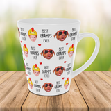 Best Grandpa Ever Latte Mug – Custom Baby Face Photo Coffee Cup – Father's Day Gift for Grandpa
