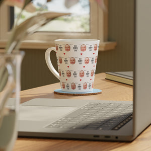 Best Grandpa Ever Latte Mug – Custom Baby Face Photo Coffee Cup – Father's Day Gift for Grandpa