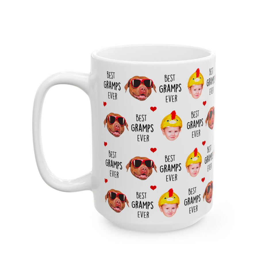 Best Grandpa Ever Mug – Custom Photo Mug with Baby Face – Father's Day Gift for Grandpa