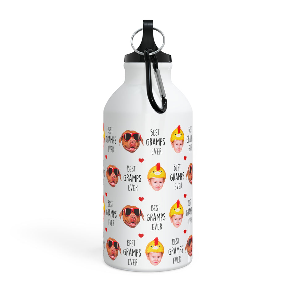 Best Grandpa Ever Sport Bottle – Custom Baby Face Photo Sport Bottle – Father's Day Gift for Grandpa