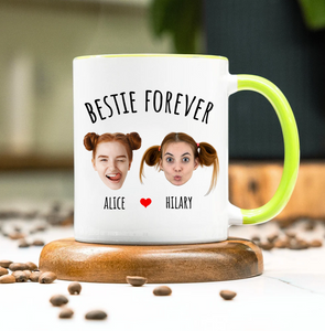 Bestie Forever Personalized Funny Accent Mug for Best Friend or Sister – Thoughtful Friendship Mug for Birthday or Just Because