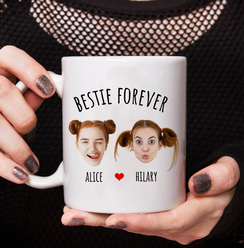 Personalized Best Friend Mug – Custom Besties Forever Gift for Sister or BFF – Thoughtful Birthday or Just Because Present