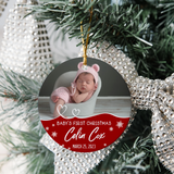 Baby's First Christmas Acrylic Ornament, Custom 1st Christmas Acrylic Ornament