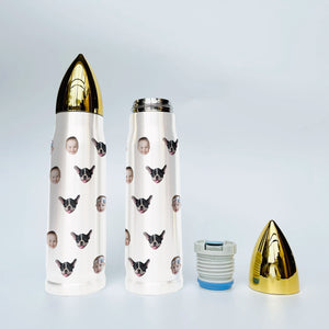 Custom Baby Face Funny Bullet Tumbler, Gift for Grandpa Dad