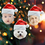 Custom Face Photo Acrylic Ornament - Funny Christmas Personalized Acrylic Ornament with Picture