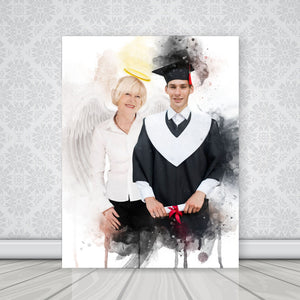 Custom Graduation Gift Graduation Photo Portrait Watercolor Any Your Photo Portrait