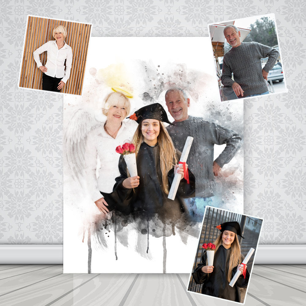 Custom Graduation Gift Graduation Photo Portrait Watercolor Any Your Photo Portrait