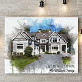 Custom House Portrait On Canvas, Housewarming Gift, New Home Gift, Watercolor House Painting, Watercolor Any Photo on Canvas