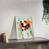 Custom Pet Watercolor Colorful Portrait – Custom Dog Cat Colorful Painting – Unique Pet Memorial or Pet Lover Gift