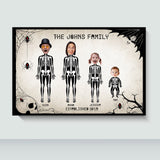 Custom Photo X-Ray Funny Halloween Gift for Family Personalized Canvas Wall Art