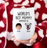 Custom World's Best Mom Wine Tumbler with Child's Photo – Baby Face Wine Tumbler for Mom – Personalized Gift for Mom