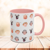 Custom Baby Face Accent Mug – Funny Personalized Coffee Cup Gift for Mom, Dad, Grandma, or Grandpa
