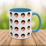 Custom Baby Face Accent Mug – Funny Personalized Coffee Cup Gift for Mom, Dad, Grandma, or Grandpa