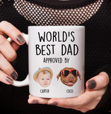 Custom Baby Face Mug for Dad – World's Best Dad Mug with Child’s Photo, Personalized Father’s Day Gift