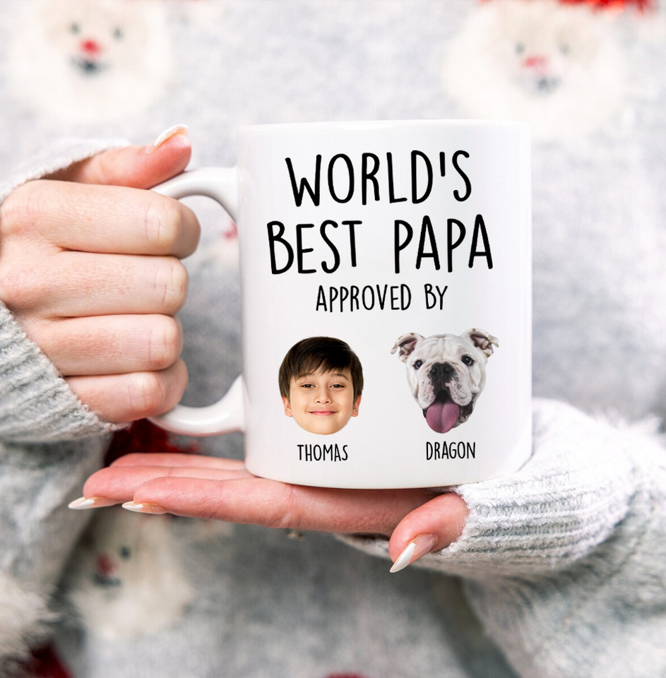 Custom Baby Face Mug for Dad – World's Best Dad Mug with Child’s Photo, Personalized Father’s Day Gift