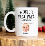 Custom Baby Face Mug for Dad – World's Best Dad Mug with Child’s Photo, Personalized Father’s Day Gift