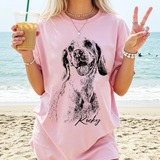 Custom Pet Photo T-Shirt, Personalized Dog & Cat Portrait Shirt, Dog Mom Gift, Pet Memorial Gift